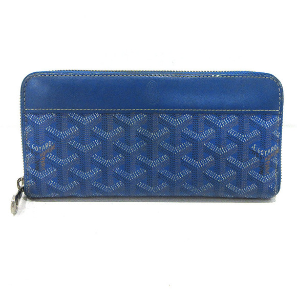 Goyard Handbags - GOYARD MatignGOYARDine Round Zip Long Wallet Blue